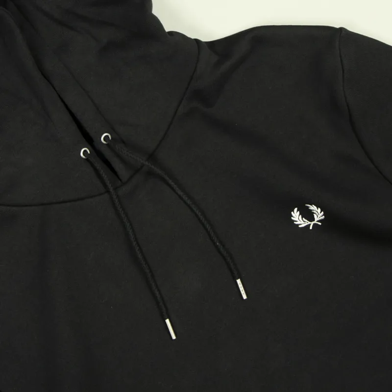 Fred Perry Tipped Hooded Sweatshirt - Black-1